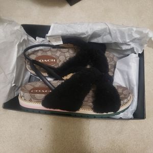 New in box Coach tally sandals